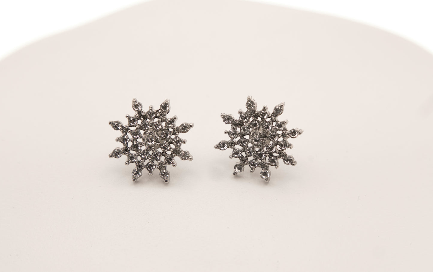 Snow Flake Rhinestone Earrings