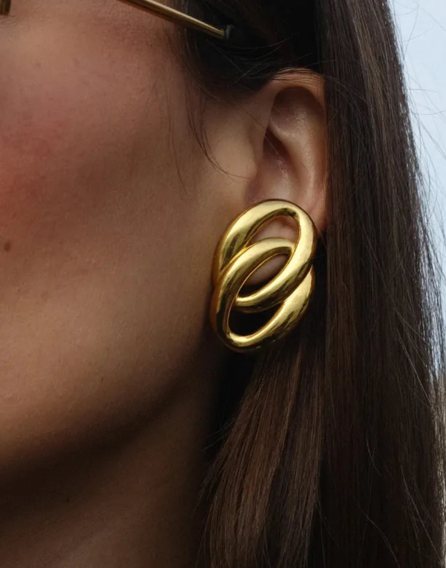 Spiral Earrings - 18k Gold Plated