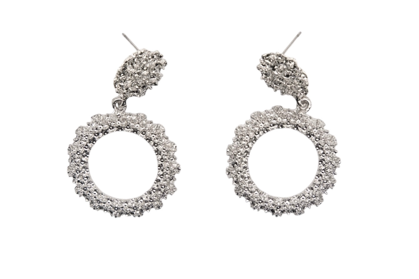 Geometric Round Drop Earrings