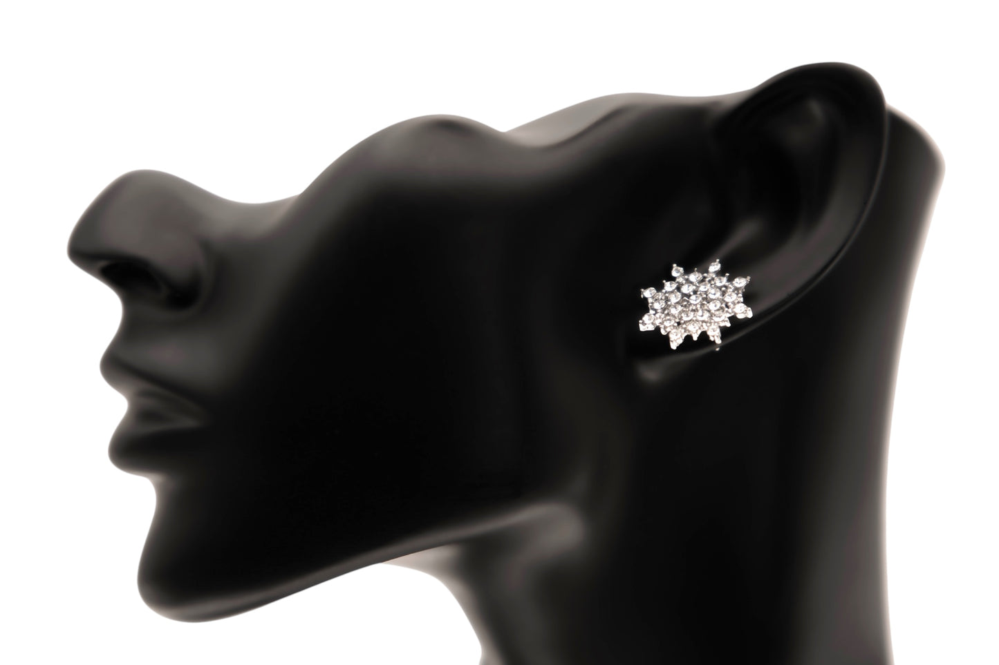 Snow Flake Rhinestone Earrings
