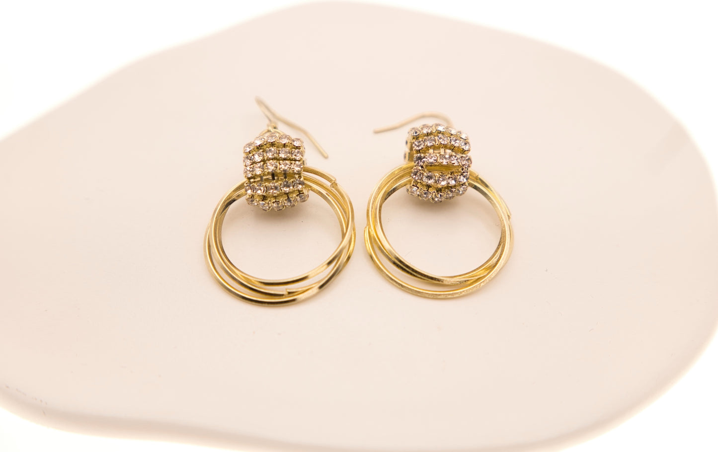 Crystal Ball Hoop Earrings