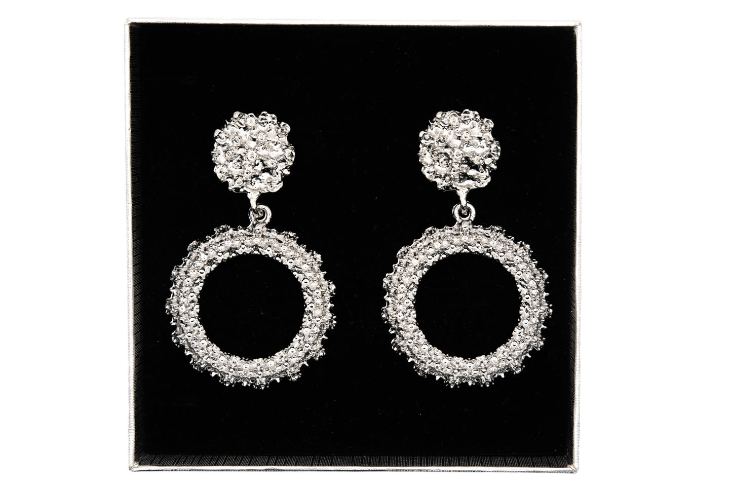 Geometric Round Drop Earrings