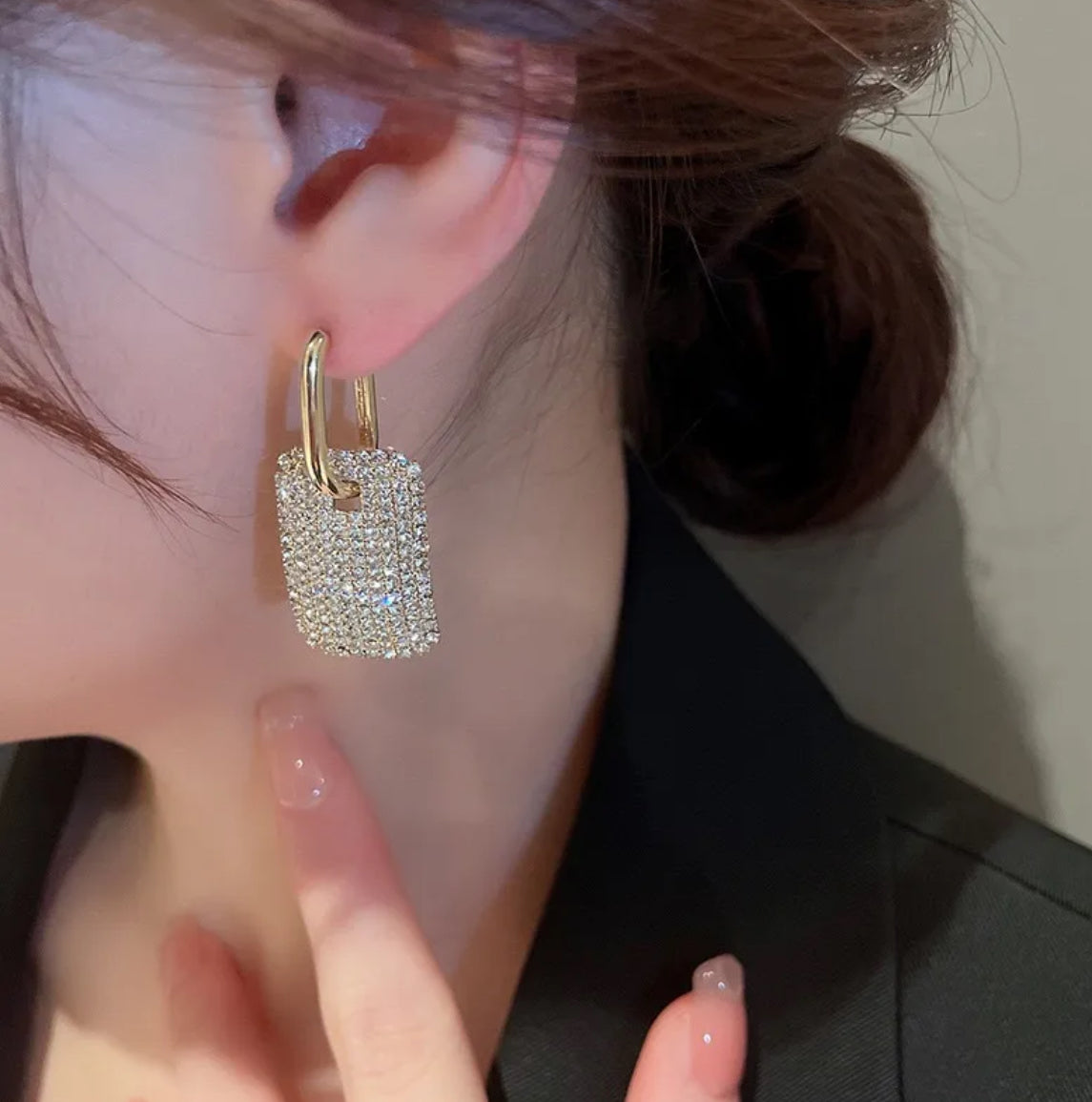 Rhinestone Drop Earrings