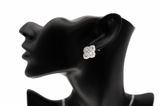 Zircon Leaf Earring and Necklace Set