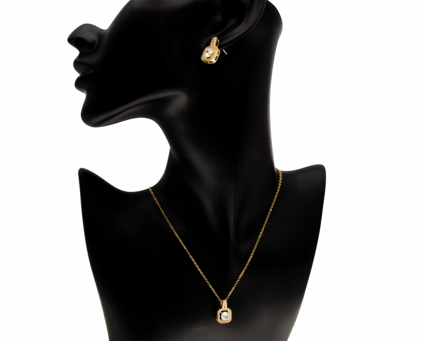 Zircon Earring and Necklace Set