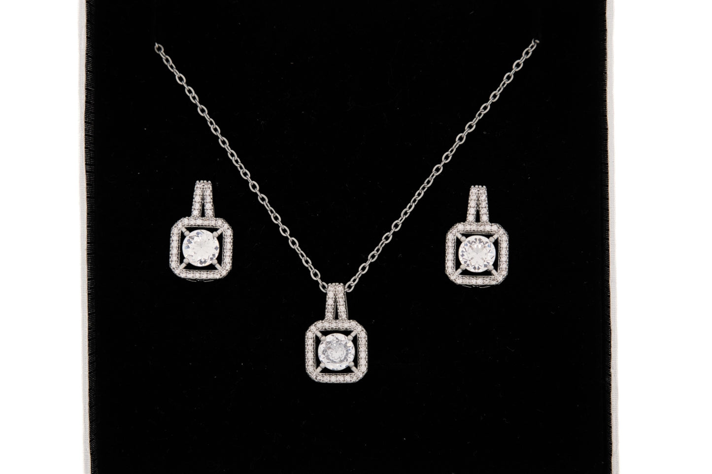 Zircon Earring and Necklace Set