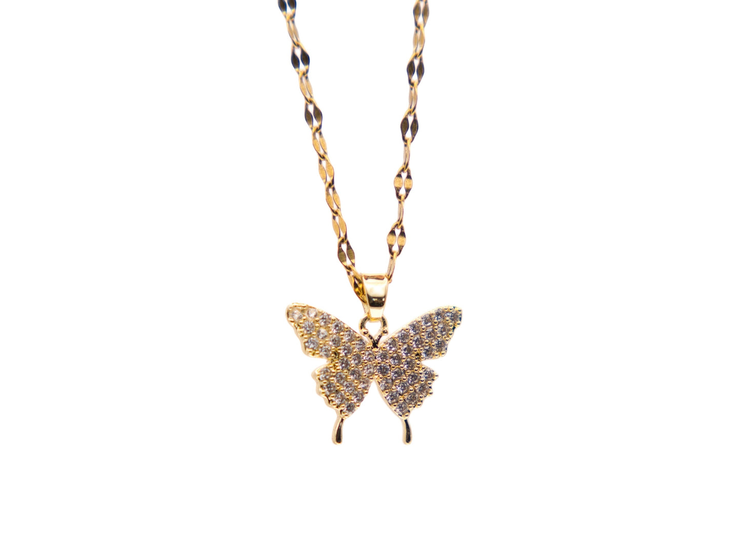 Butterfly Rhinestone Necklace