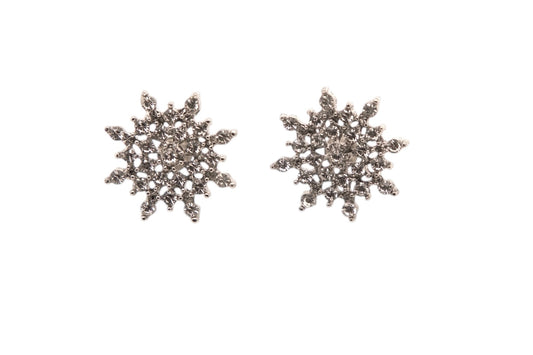 Snow Flake Rhinestone Earrings