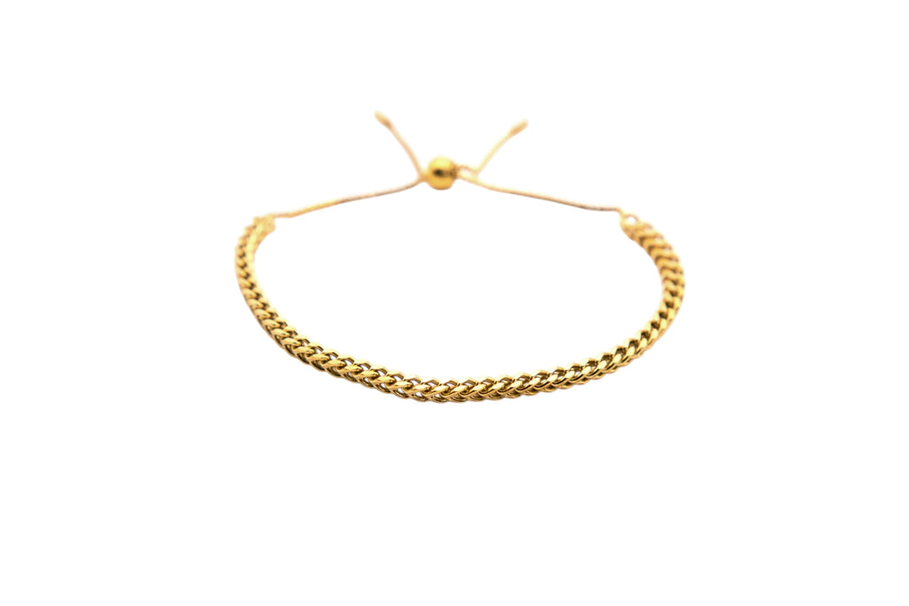 Adjustable Slider Bracelet - 18k Gold Plated