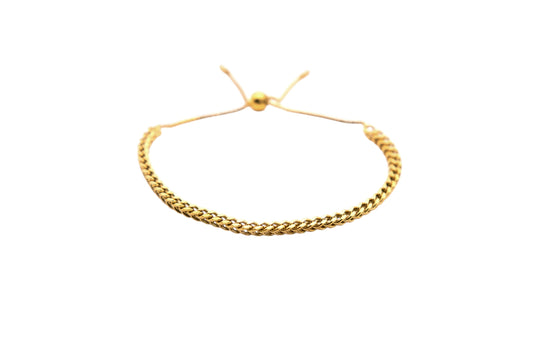 Adjustable Slider Bracelet - 18k Gold Plated
