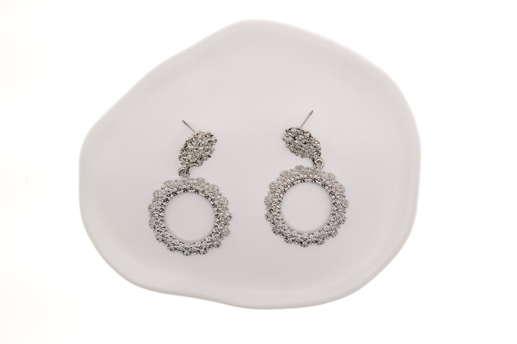 Geometric Round Drop Earrings
