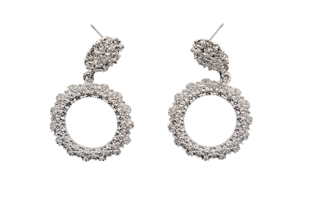 Geometric Round Drop Earrings
