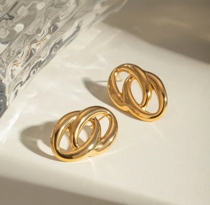 Spiral Earrings - 18k Gold Plated
