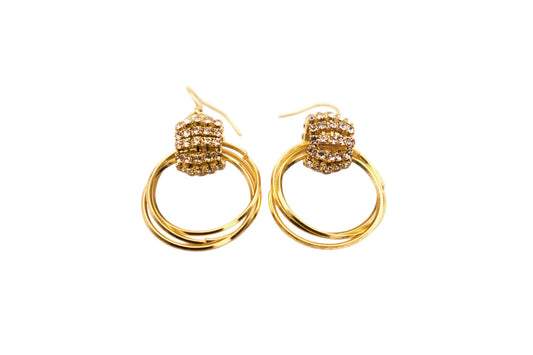 Crystal Ball Hoop Earrings