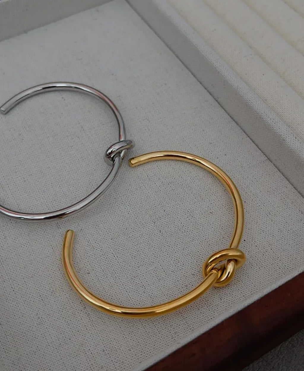 18k Minimalist Knot Cuff Bracelet Women Gold Cuff Bangle Love Bracelet Adjustable Bracelet