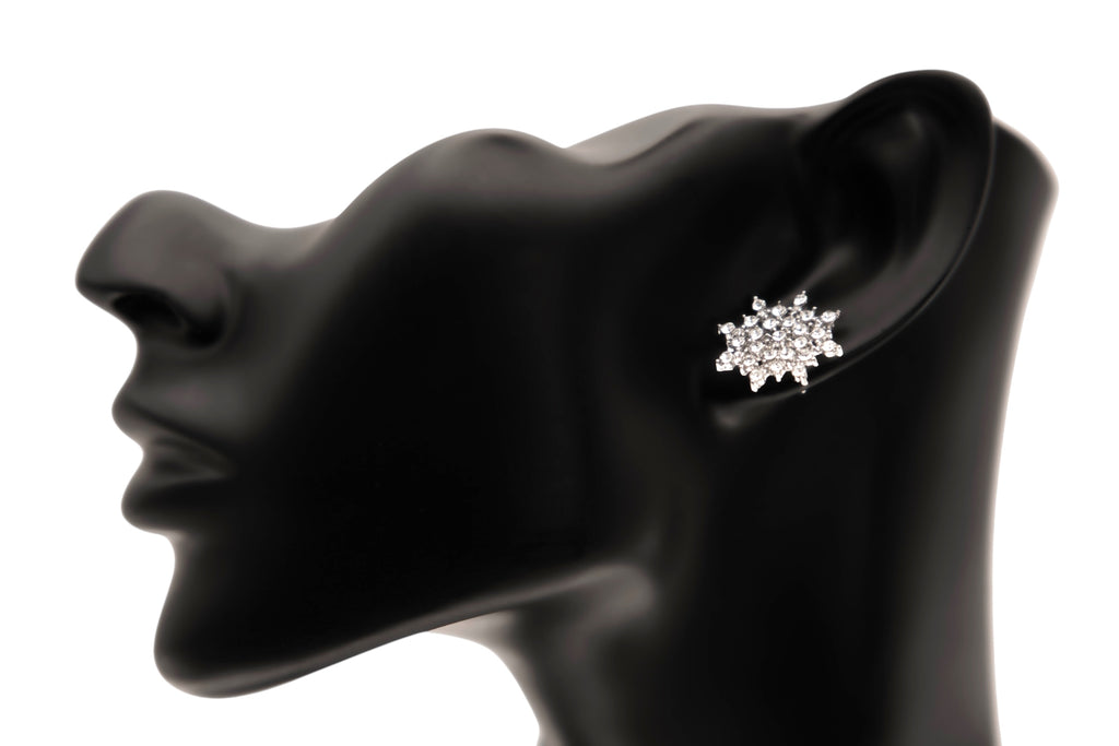Snow Flake Rhinestone Earrings