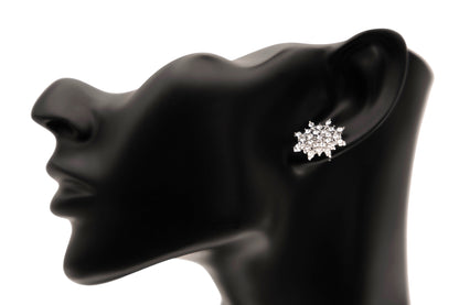 Snow Flake Rhinestone Earrings
