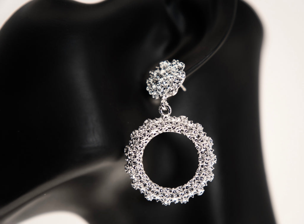 Geometric Round Drop Earrings