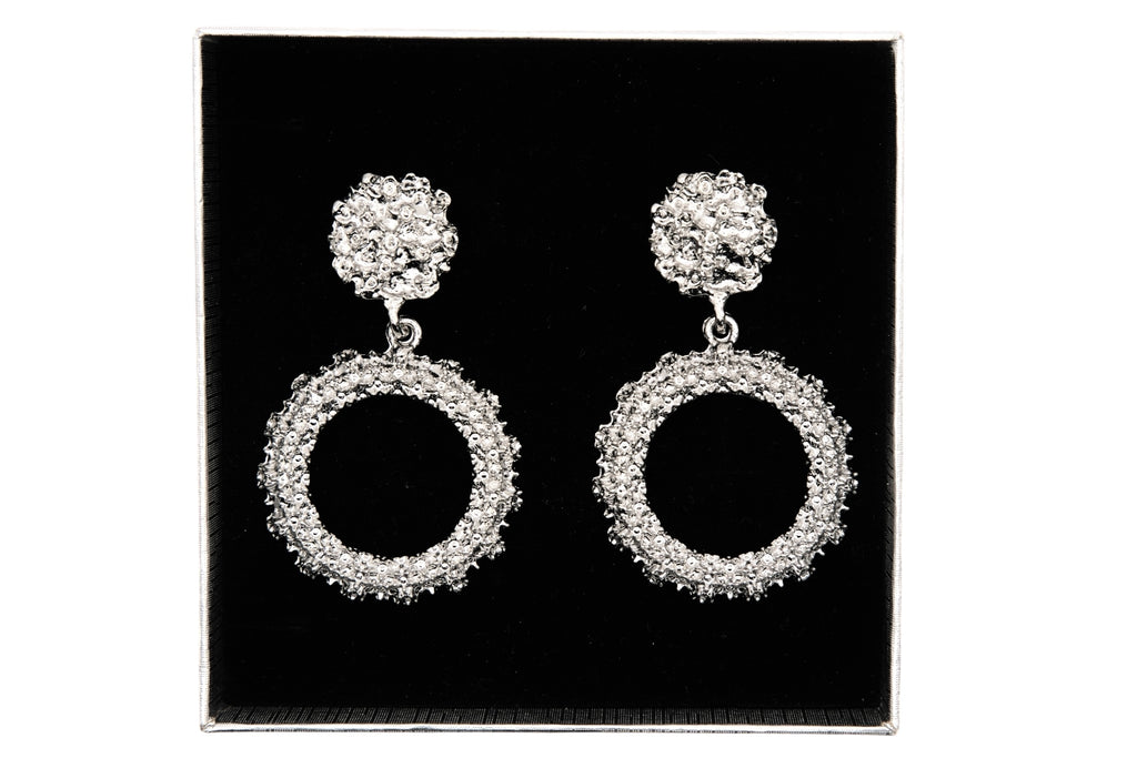Geometric Round Drop Earrings