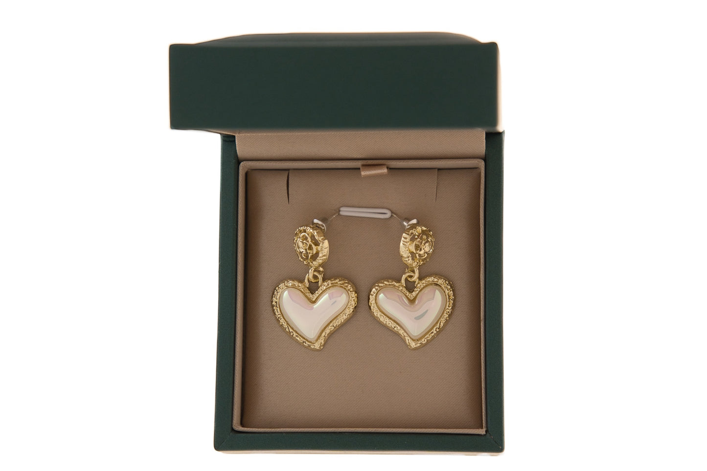 Heart-Shape Pearl Drop Earrings