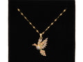 Zircon Bird Necklace -18k Gold Plated