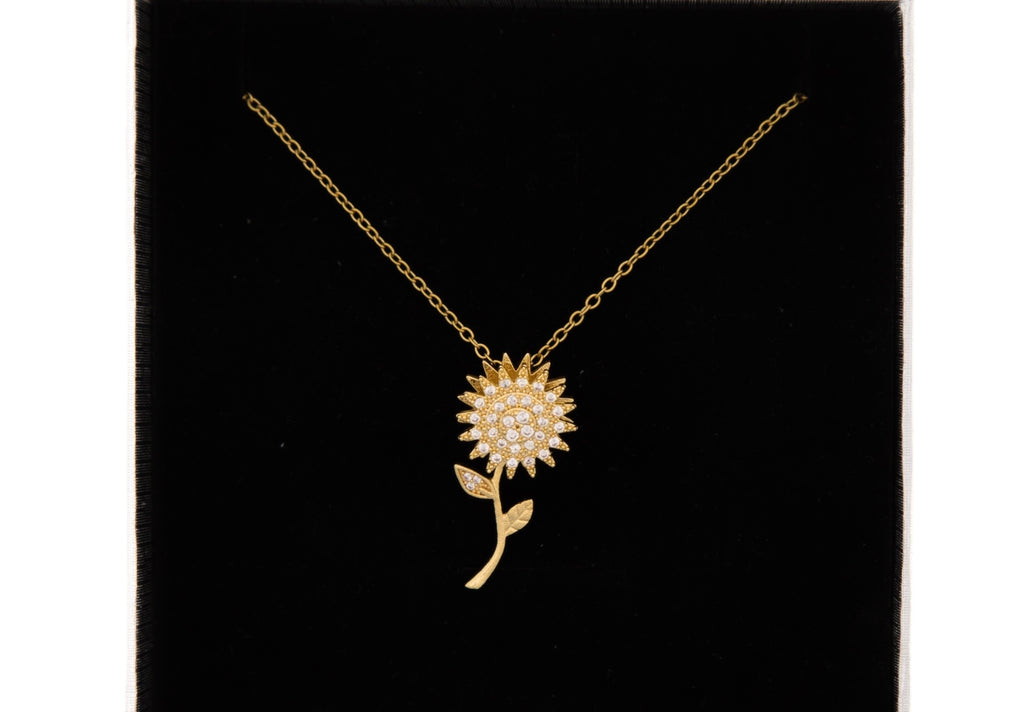 Rotating Flower Necklace - 18k Gold Plated