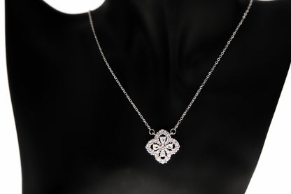 Zircon Leaf Earring and Necklace Set