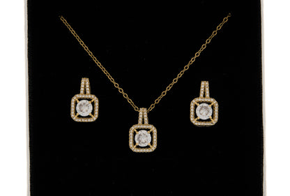 Zircon Earring and Necklace Set
