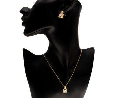 Zircon Earring and Necklace Set