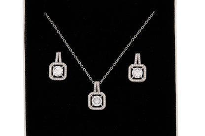 Zircon Earring and Necklace Set