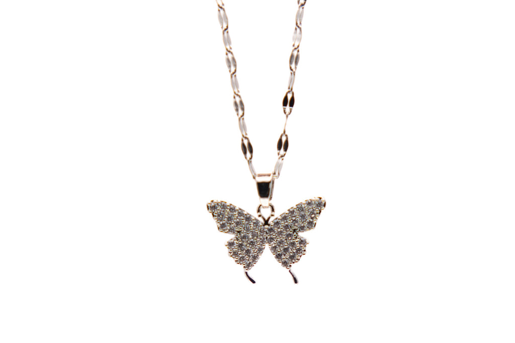 Butterfly Rhinestone Necklace
