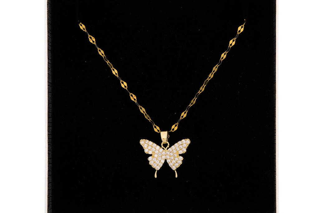 Butterfly Rhinestone Necklace