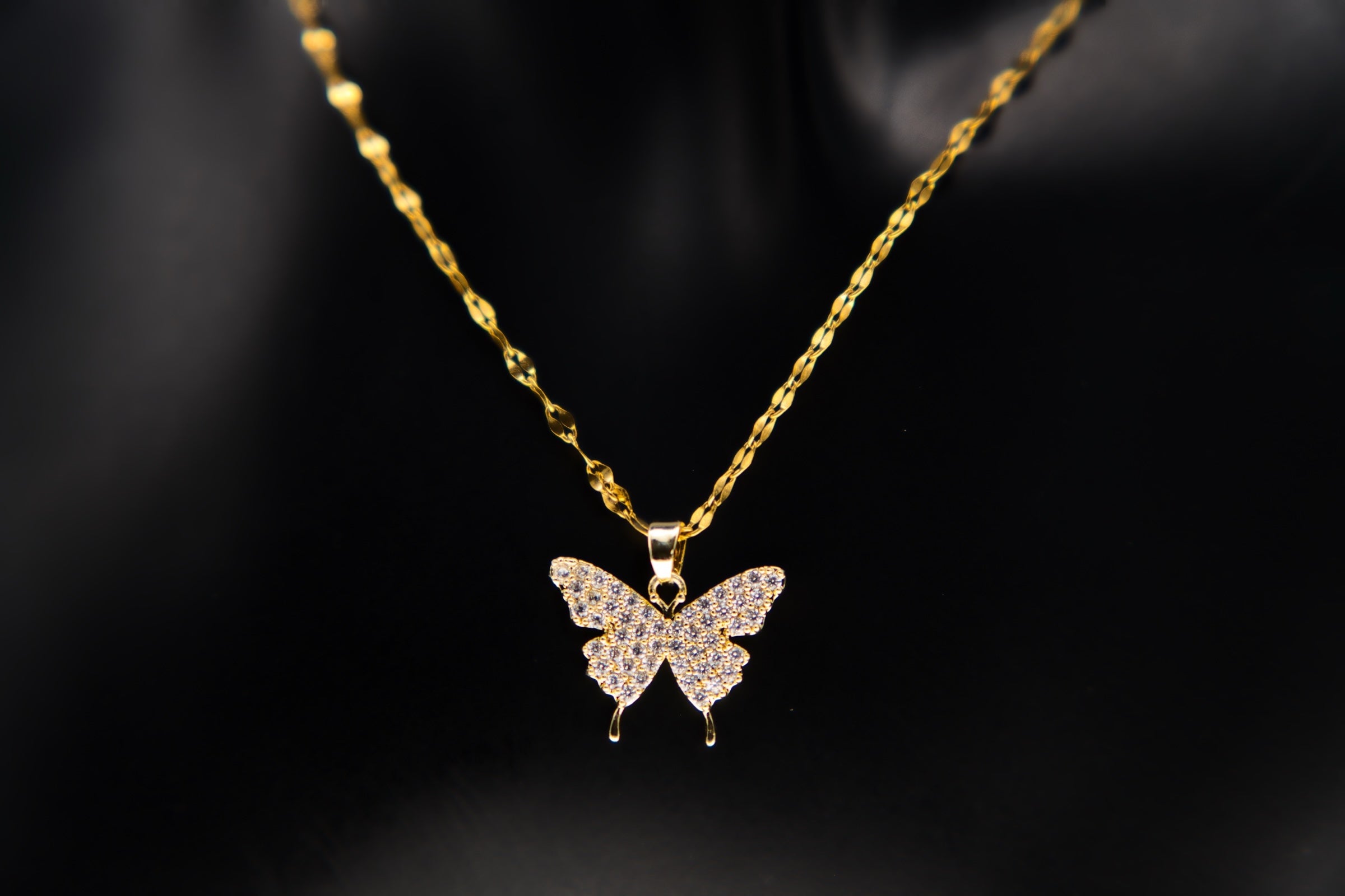 Butterfly Rhinestone Necklace