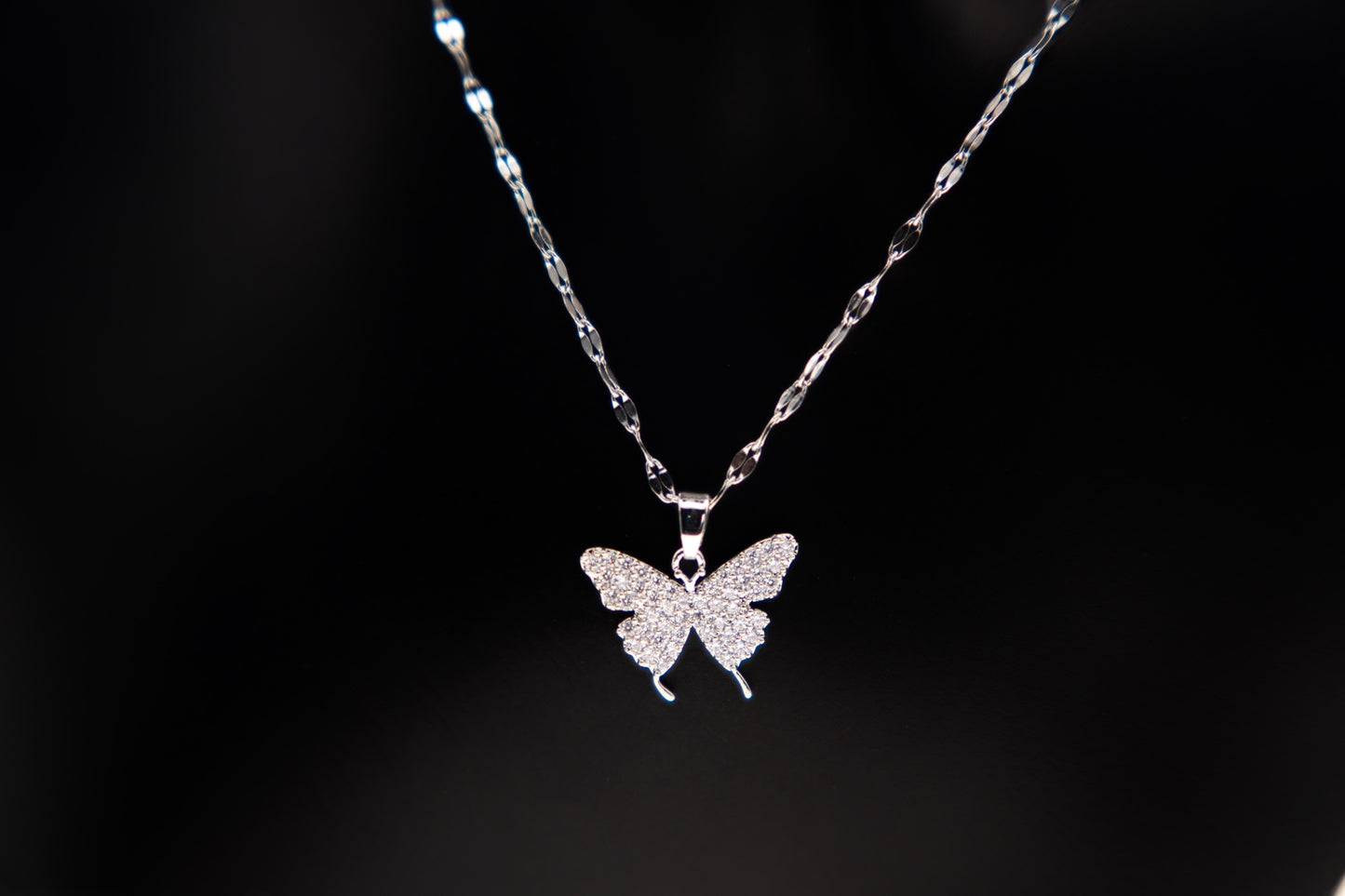 Butterfly Rhinestone Necklace
