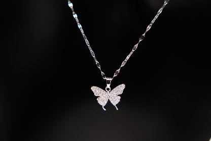 Butterfly Rhinestone Necklace